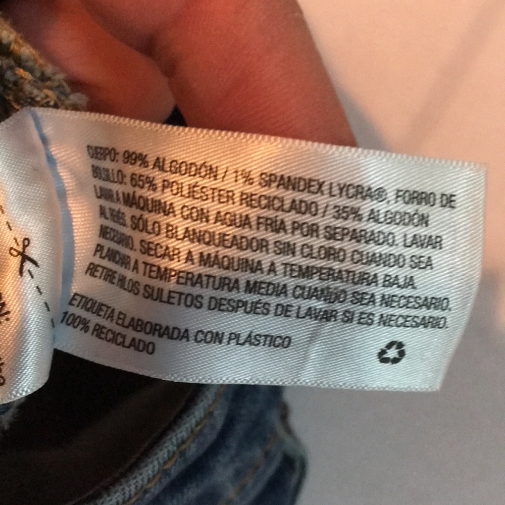 Universal Thread Size 12 Blue Patchwork High Rise… - image 8